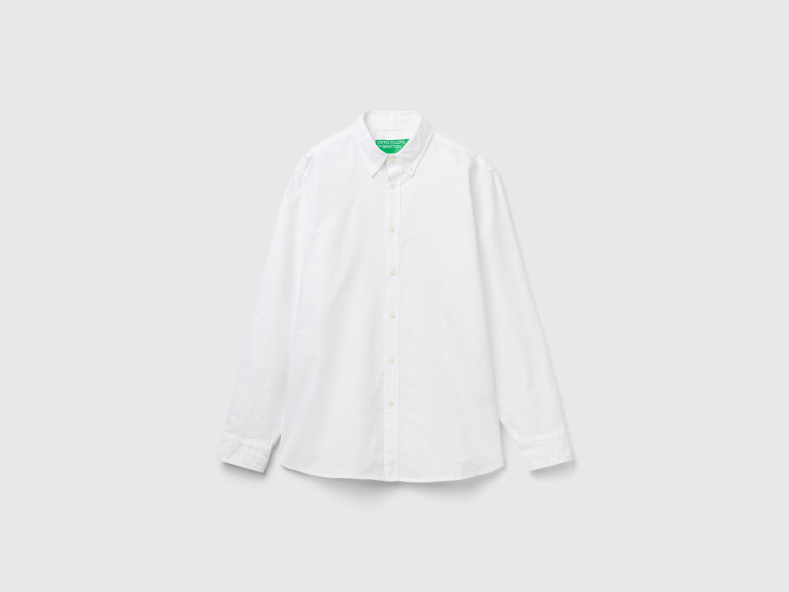 Camicia slim fit button down da uomo bianco | Benetton Outlet