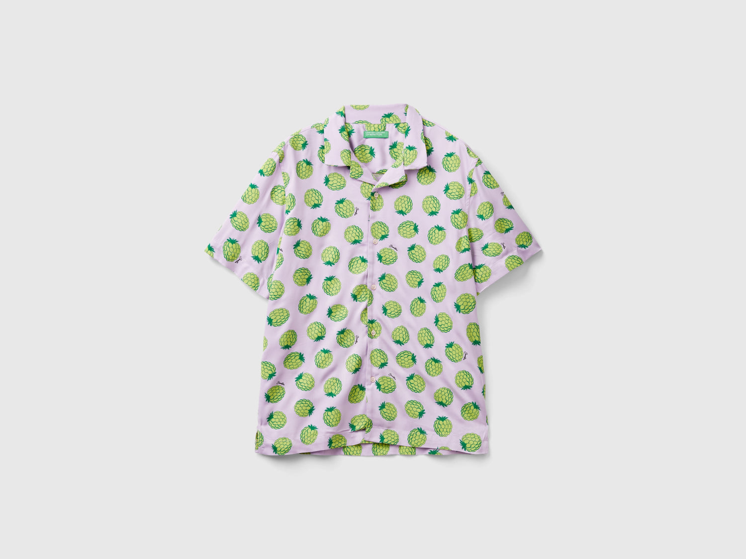 Camicia con pattern more da uomo lilla | Benetton Outlet