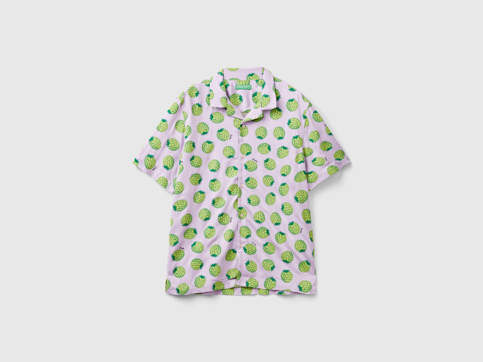 Camicia con pattern more da uomo lilla | Benetton Outlet