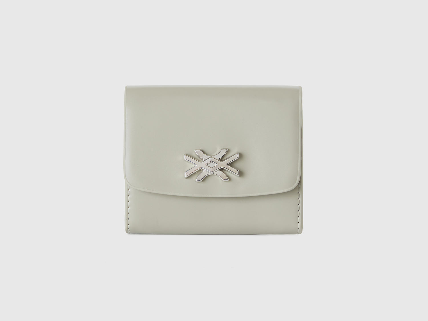 Cartera pequeña en tejido revestido da donna tortora | Benetton Outlet