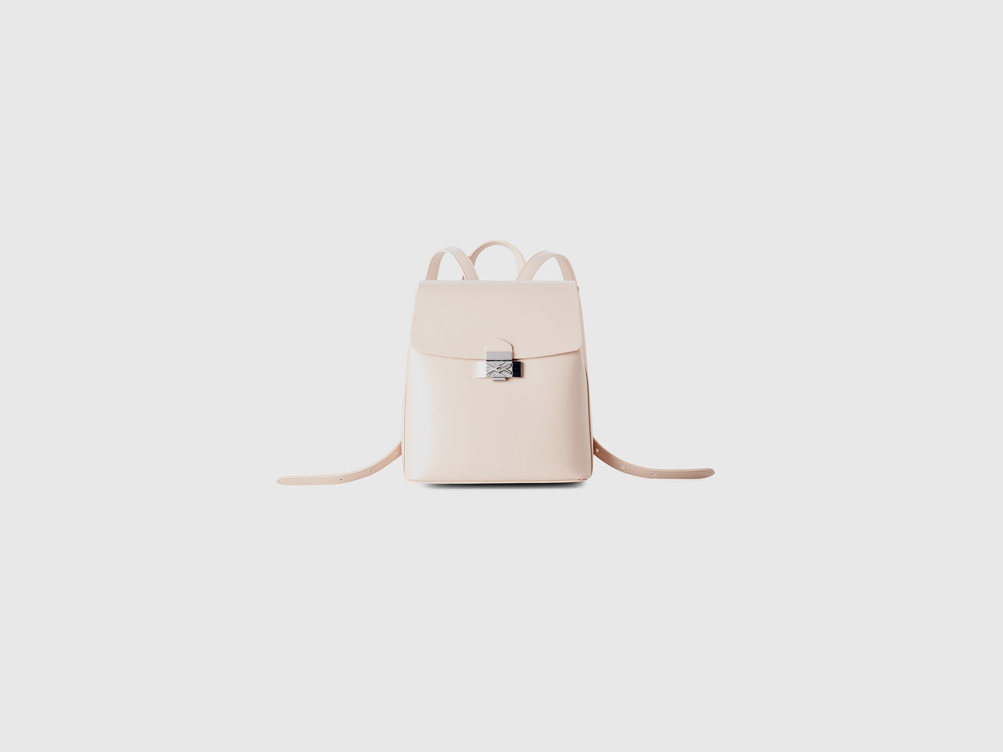 Coated fabric backpack da donna bianco panna