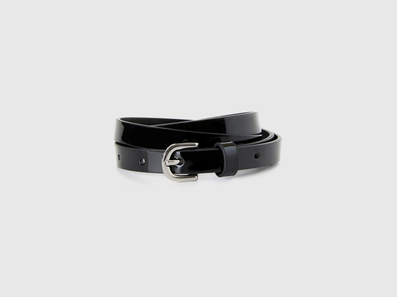 Cintura bassa in vernice da donna nero | Benetton Outlet