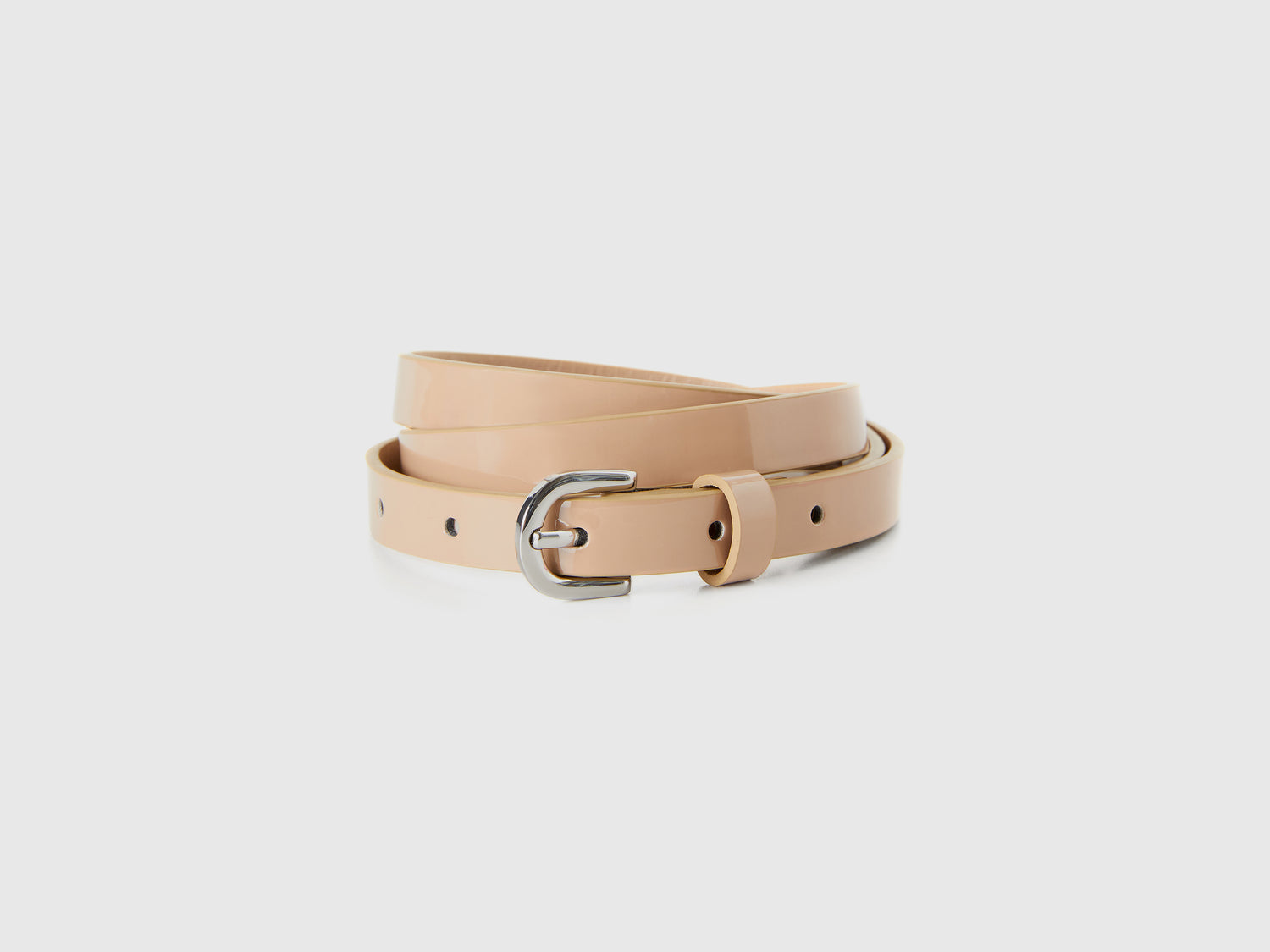 Cintura bassa in vernice da donna rosa tenue | Benetton Outlet