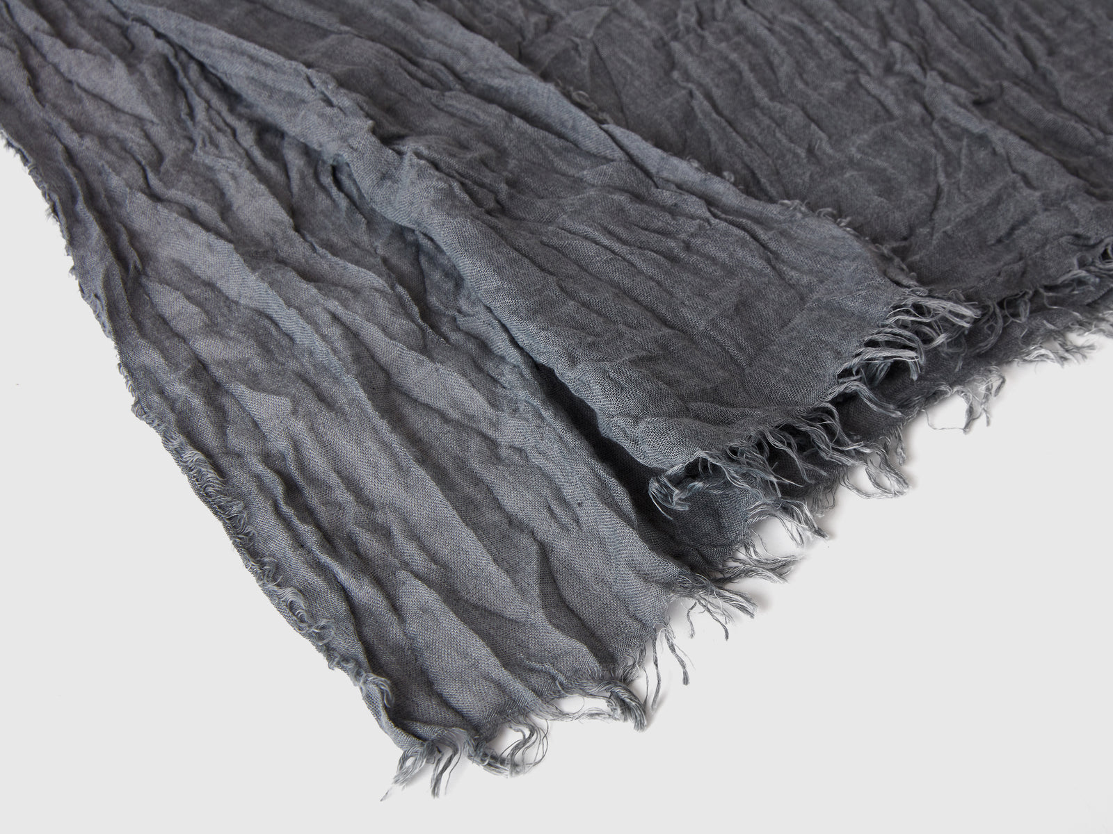 Sciarpa in misto viscosa da uomo grigio scuro 2 | Benetton Outlet