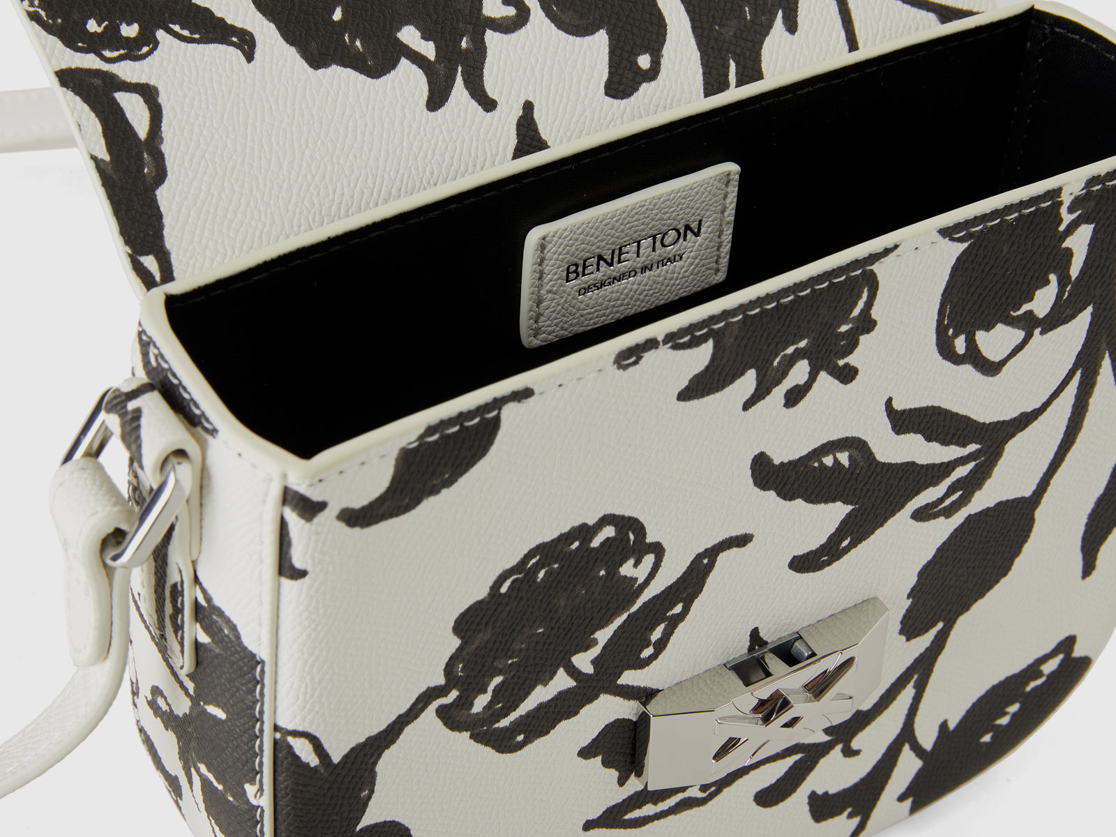 Borsa con stampa fiori da donna bianco 3 | Benetton Outlet