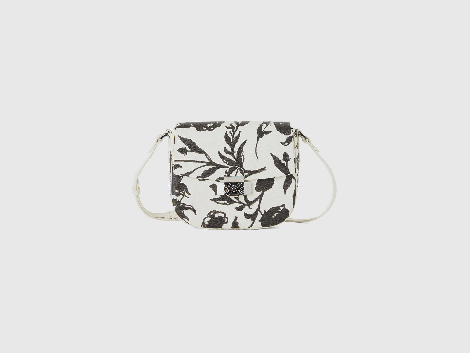 Borsa con stampa fiori da donna bianco | Benetton Outlet