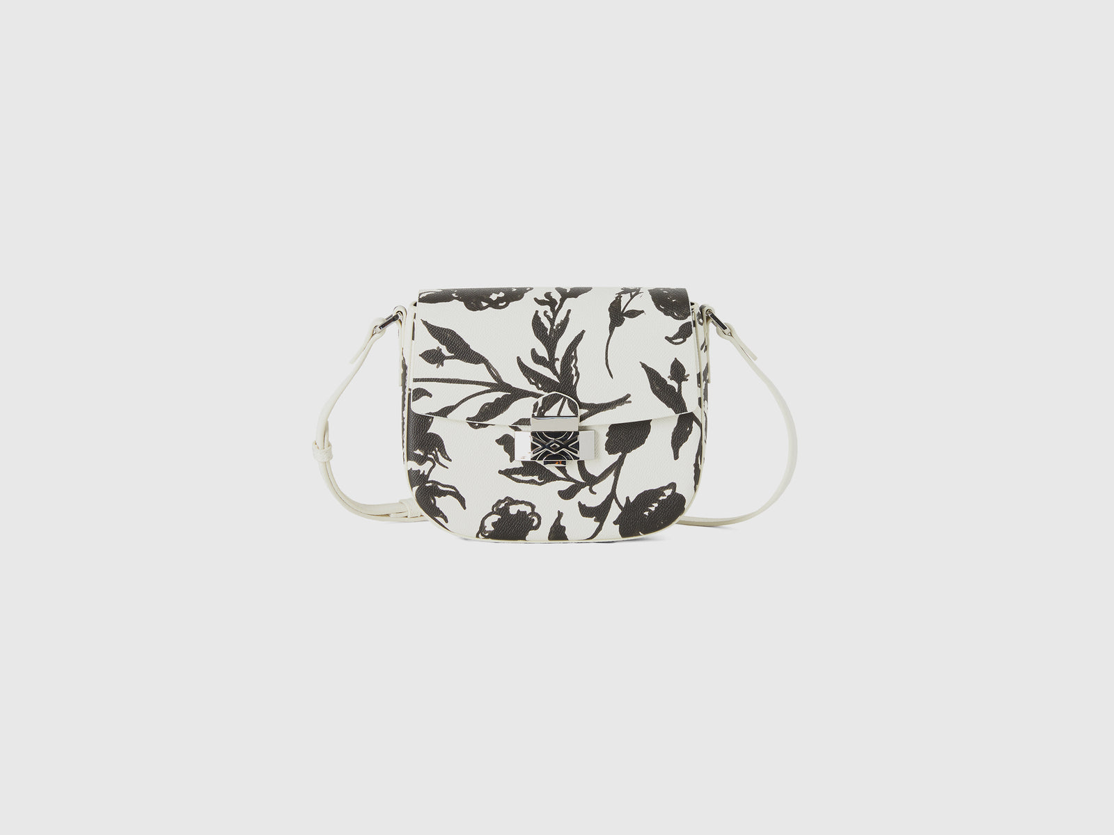 Borsa con stampa fiori da donna bianco | Benetton Outlet