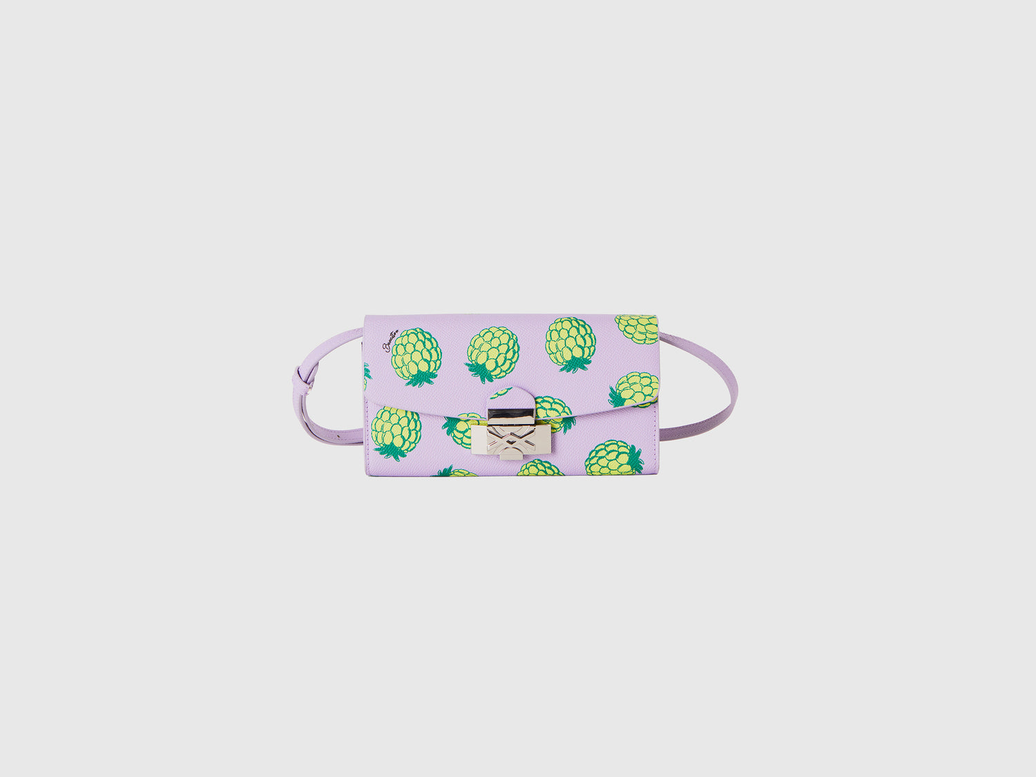 Soporte para teléfono móvil con estampado de piña da donna lilla | Benetton Outlet