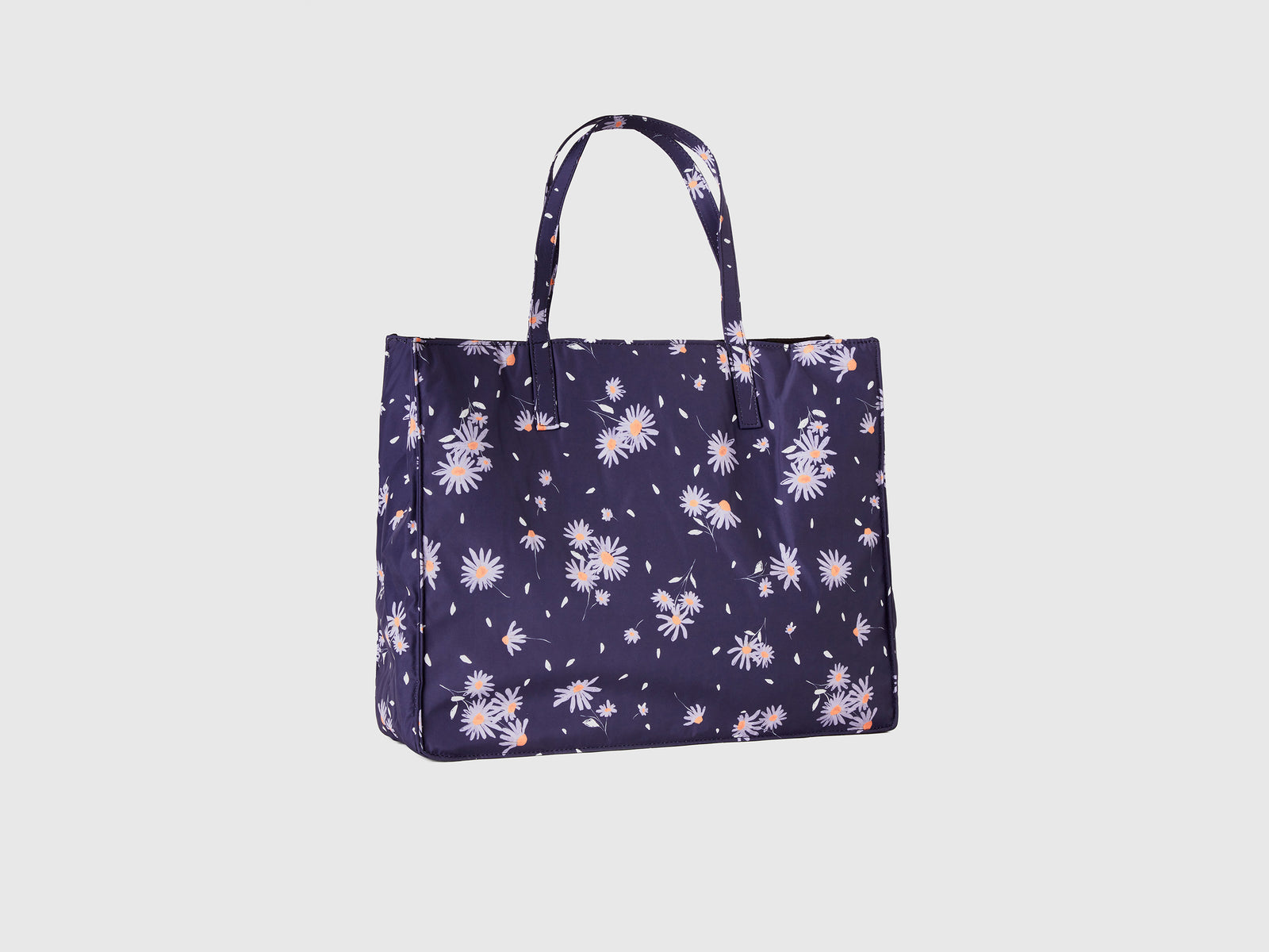 Bolsa de compras floral da donna blu 2 | Benetton Outlet