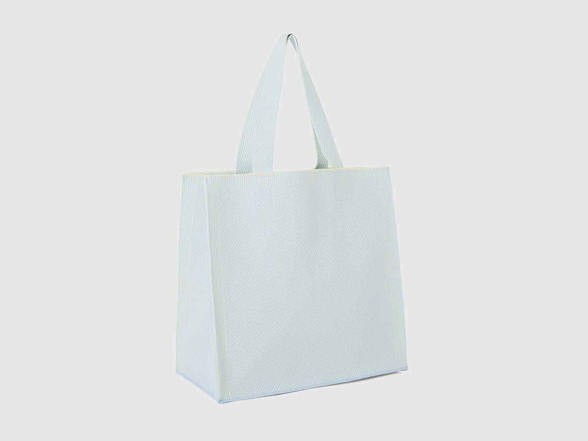 Bolso tote azul reversible