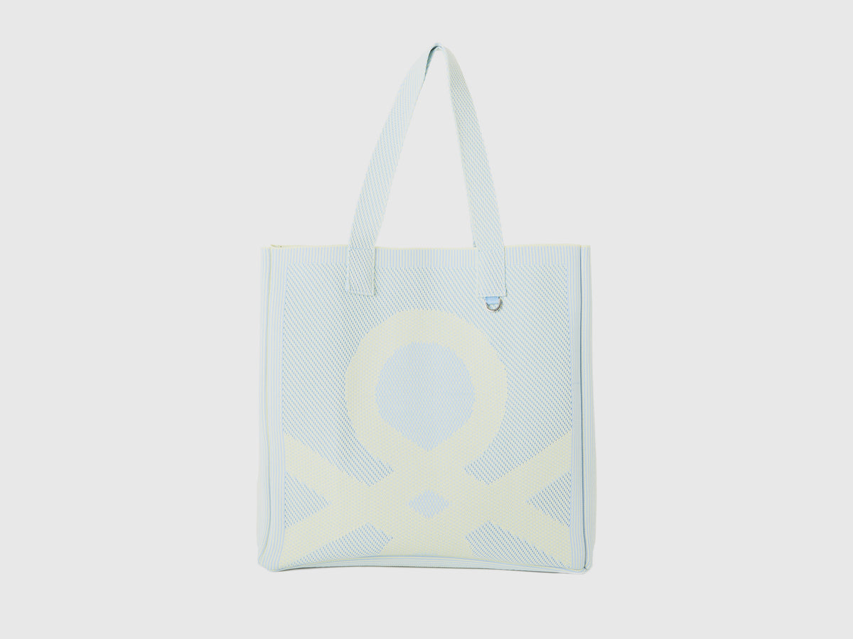 Bolso tote azul reversible