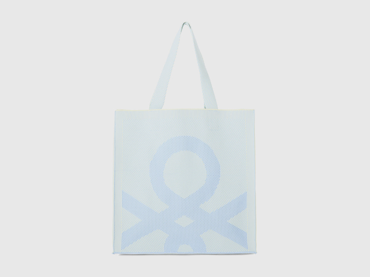 Bolso tote azul reversible