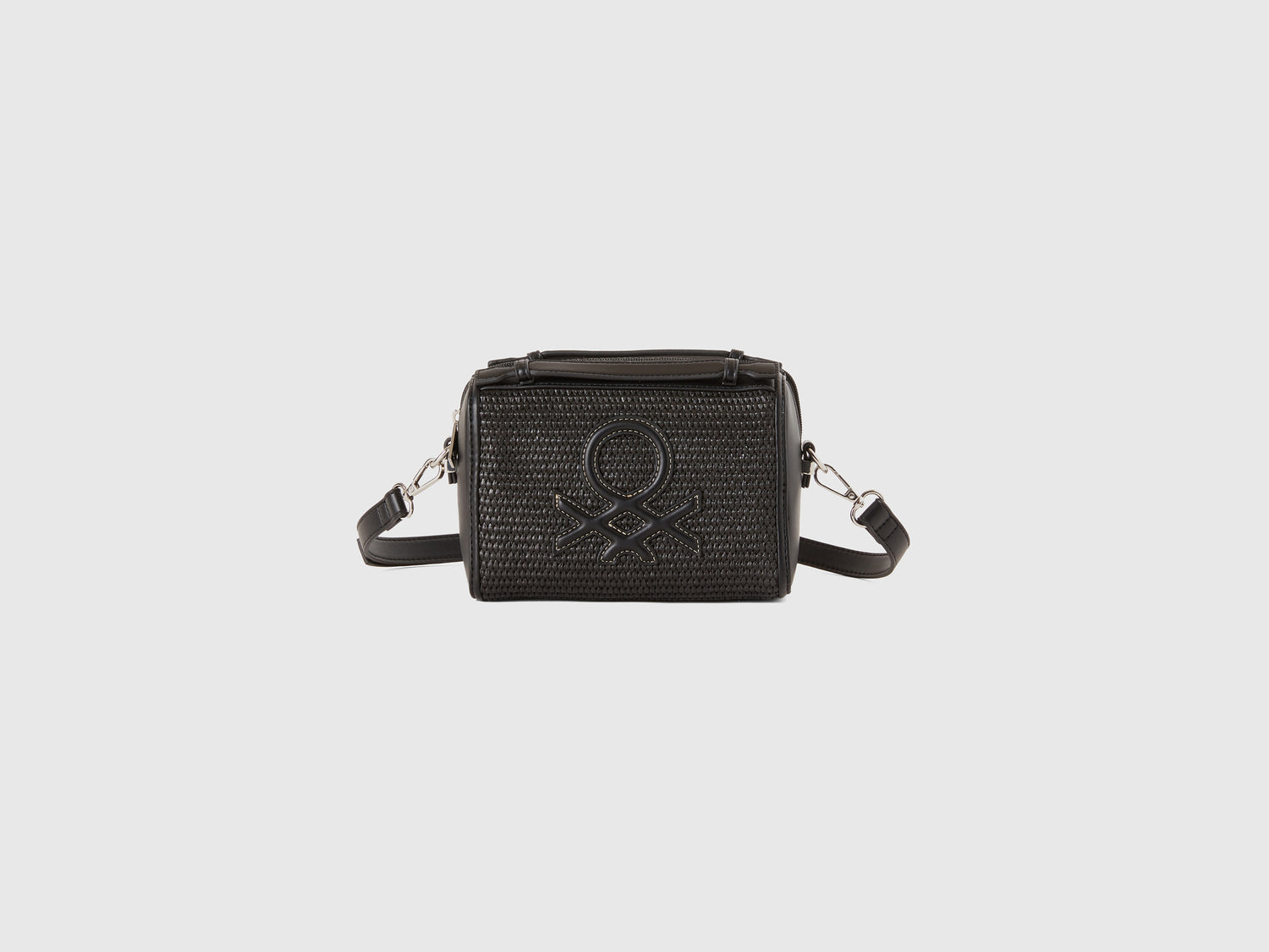 Borsa piccola effetto rafia da donna nero | Benetton Outlet