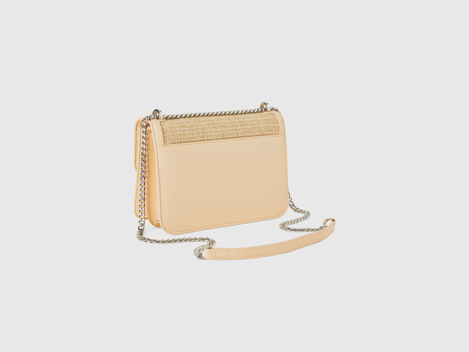 Borsa media effetto rafia da donna beige 2 | Benetton Outlet