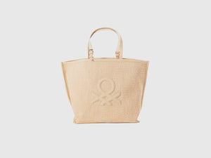 Bolso tote efecto rafia