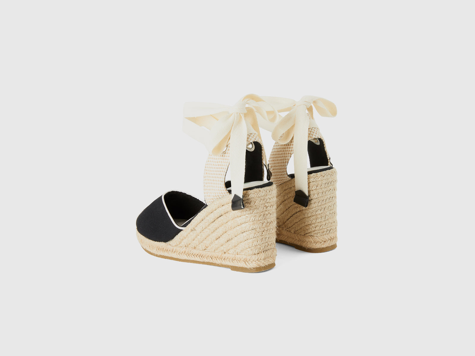 Cuñas de cuerda da donna nero 2 | Benetton Outlet