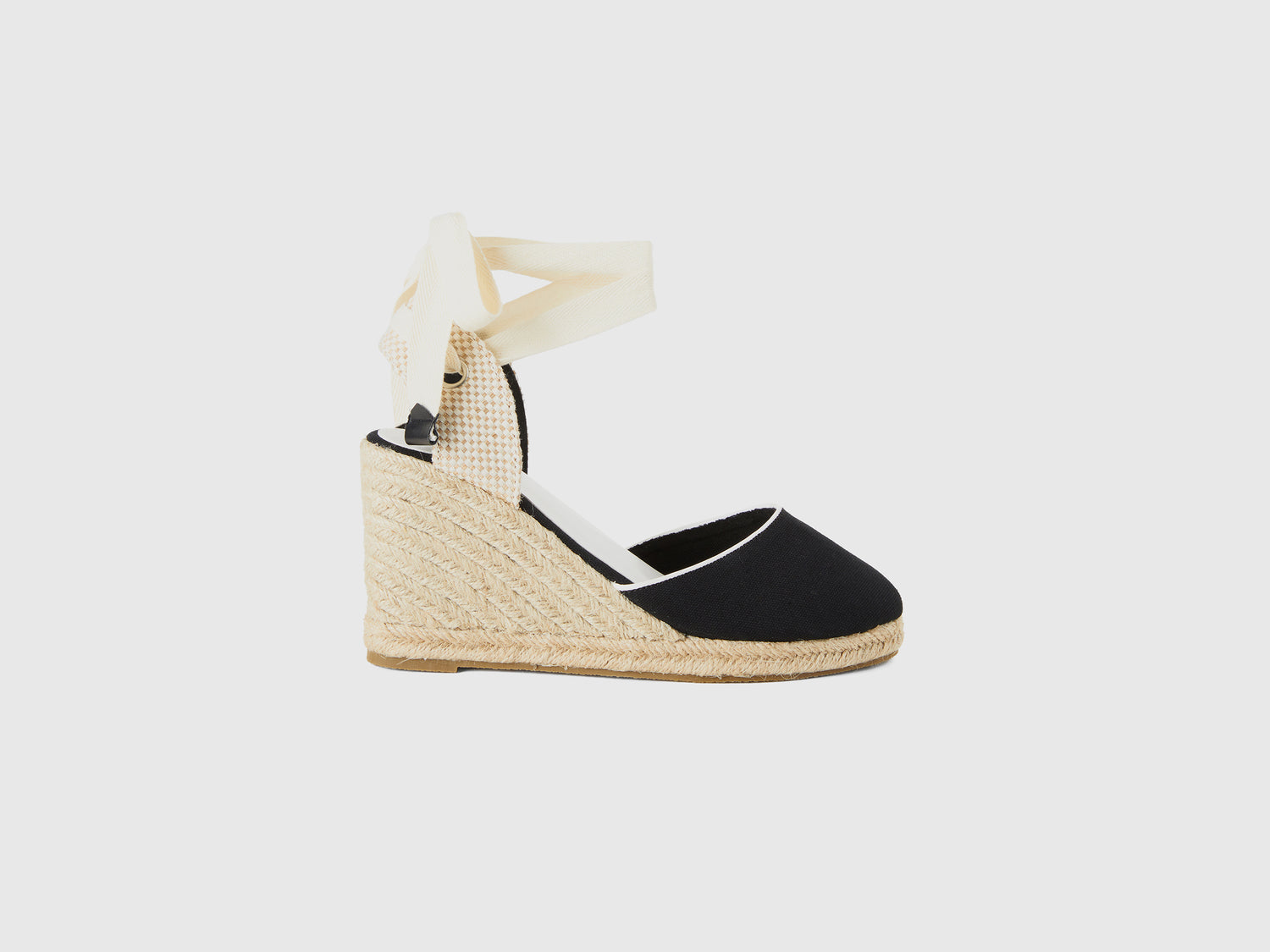 Cuñas de cuerda da donna nero | Benetton Outlet