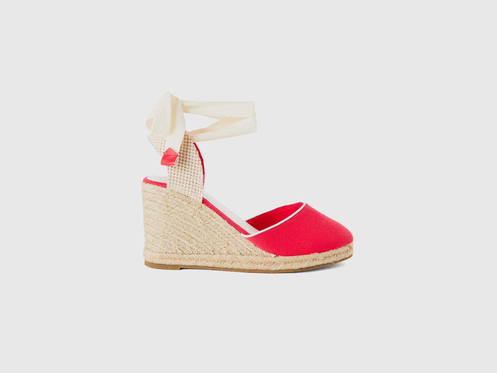 Zeppe in corda da donna fucsia | Benetton Outlet