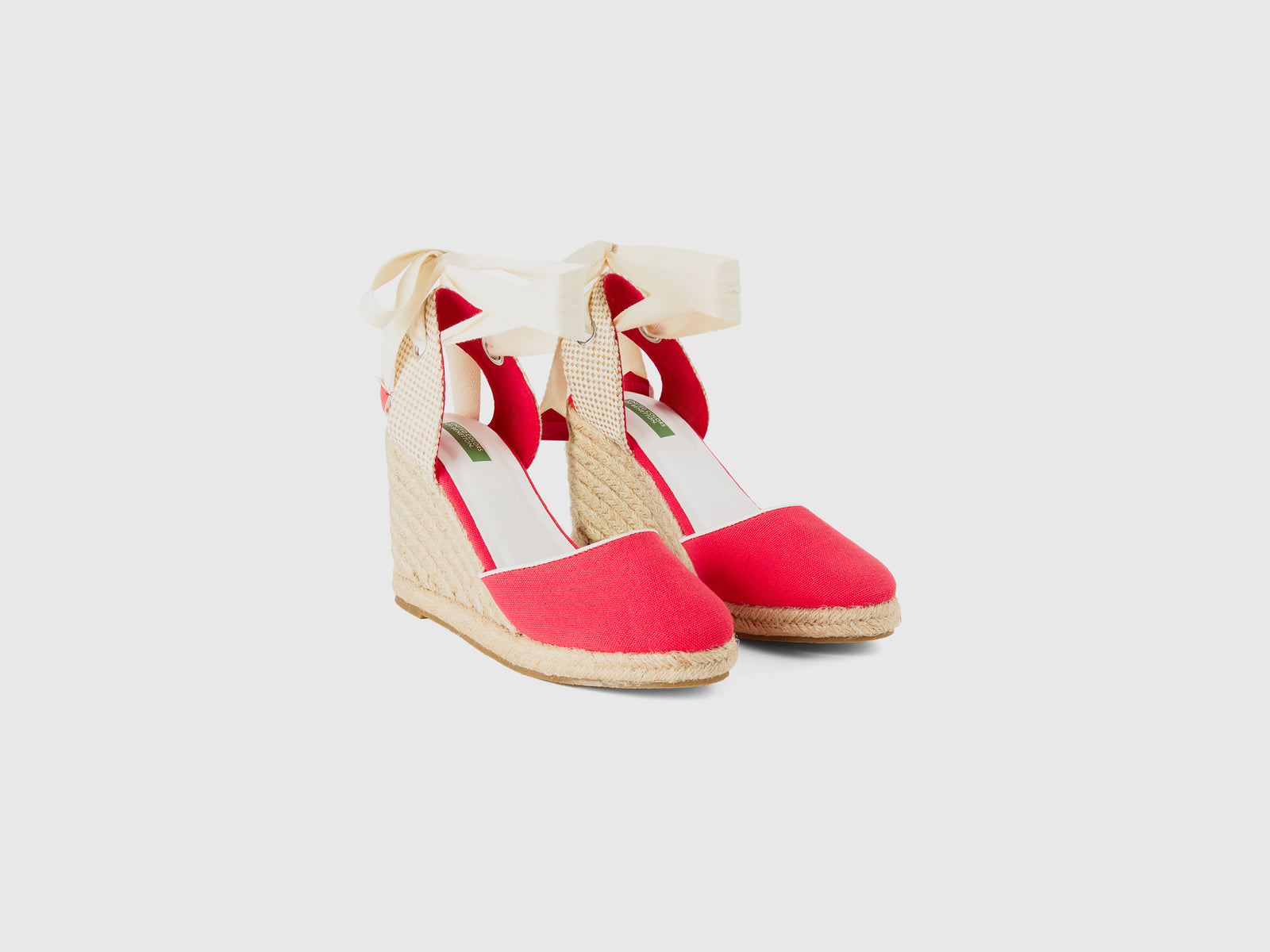 Zeppe in corda da donna fucsia 3 | Benetton Outlet