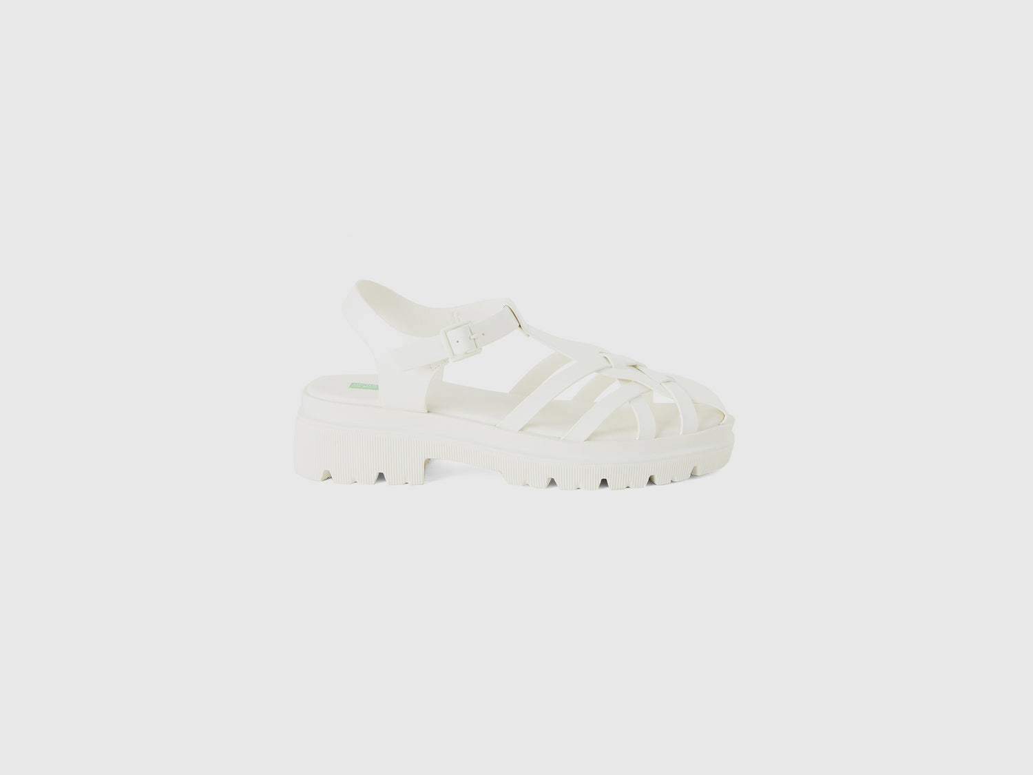 Sandali con fasce incrociate da donna bianco panna | Benetton Outlet
