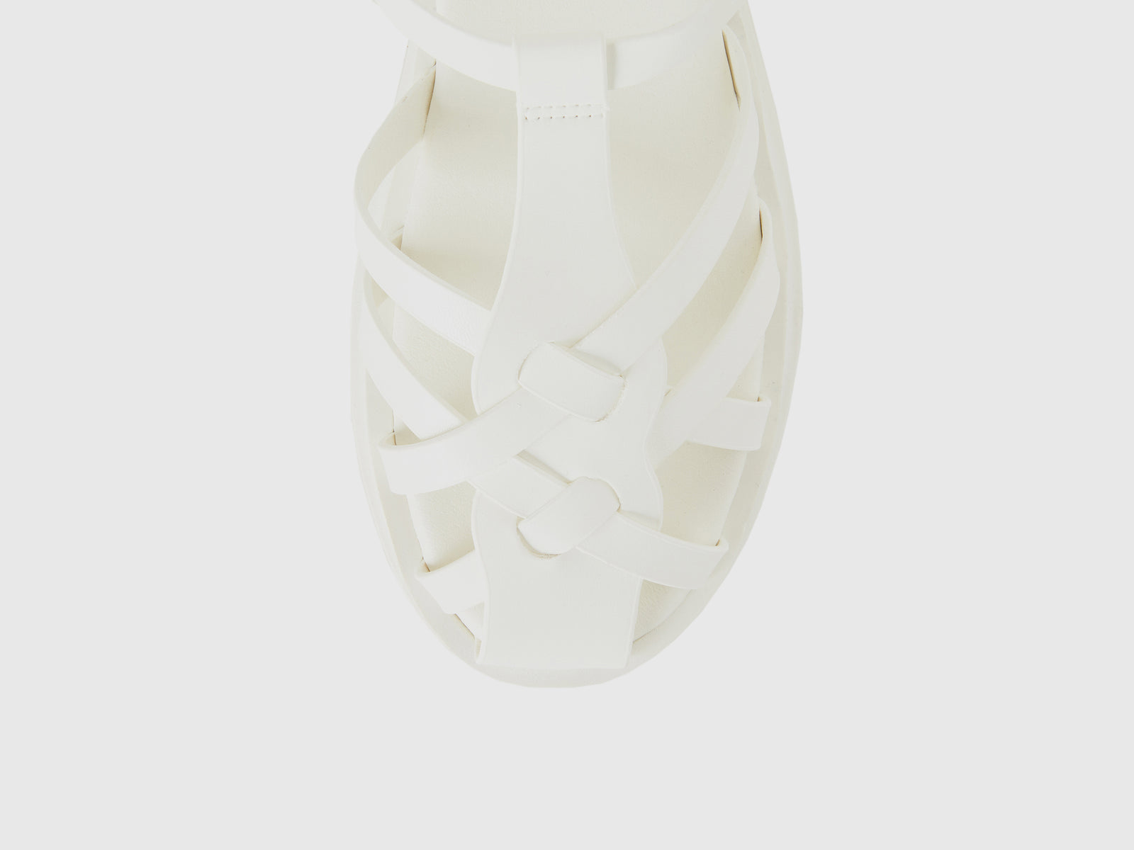 Sandali con fasce incrociate da donna bianco panna 4 | Benetton Outlet