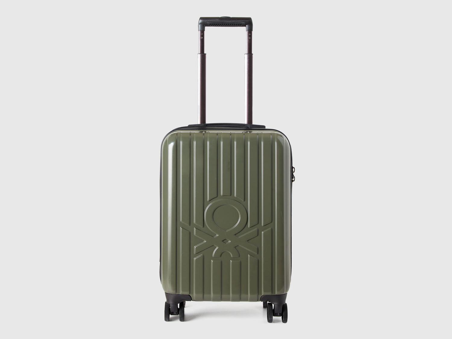 Trolley piccolo rigido da uomo verde militare | Benetton Outlet