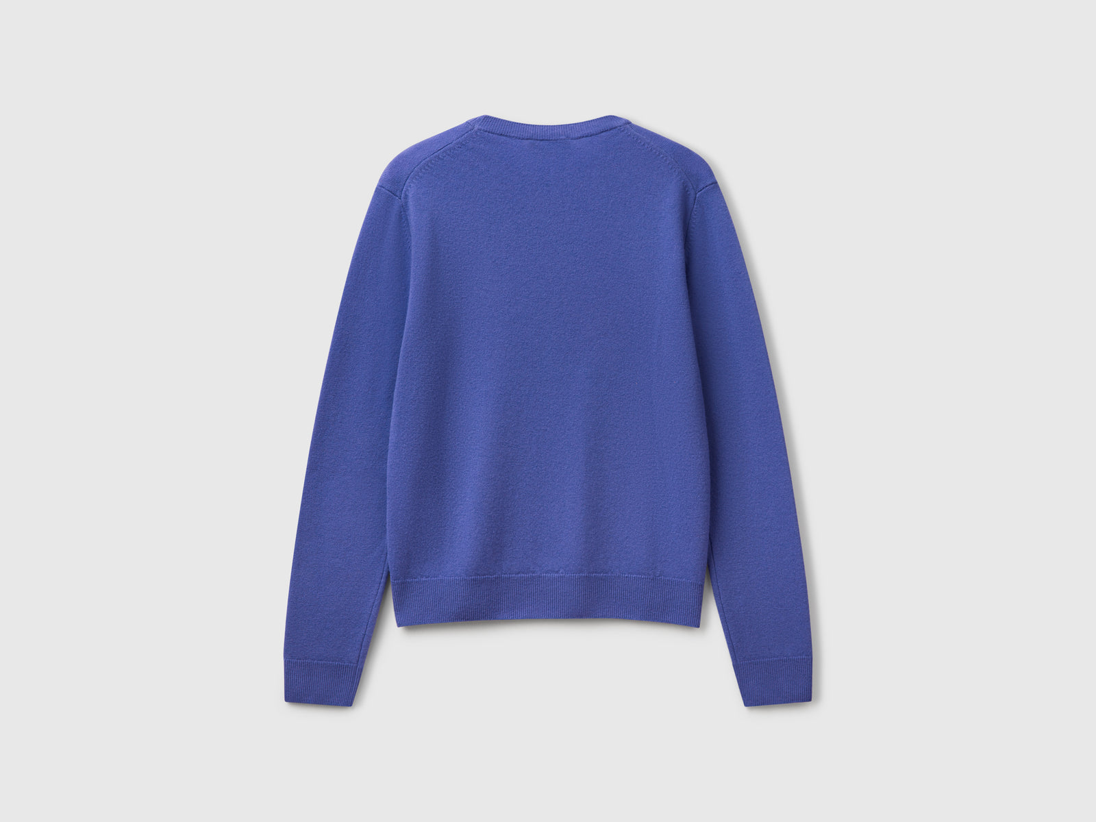 Maglia girocollo in lana Merino da donna bluette 2 | Benetton Outlet