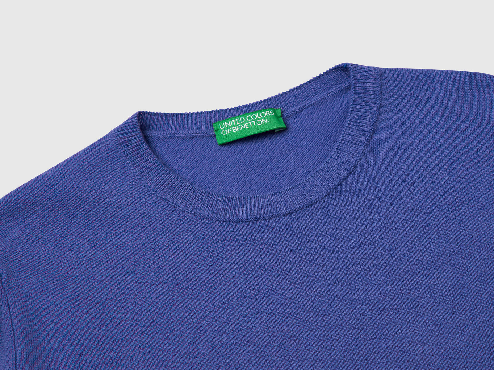 Maglia girocollo in lana Merino da donna bluette 3 | Benetton Outlet