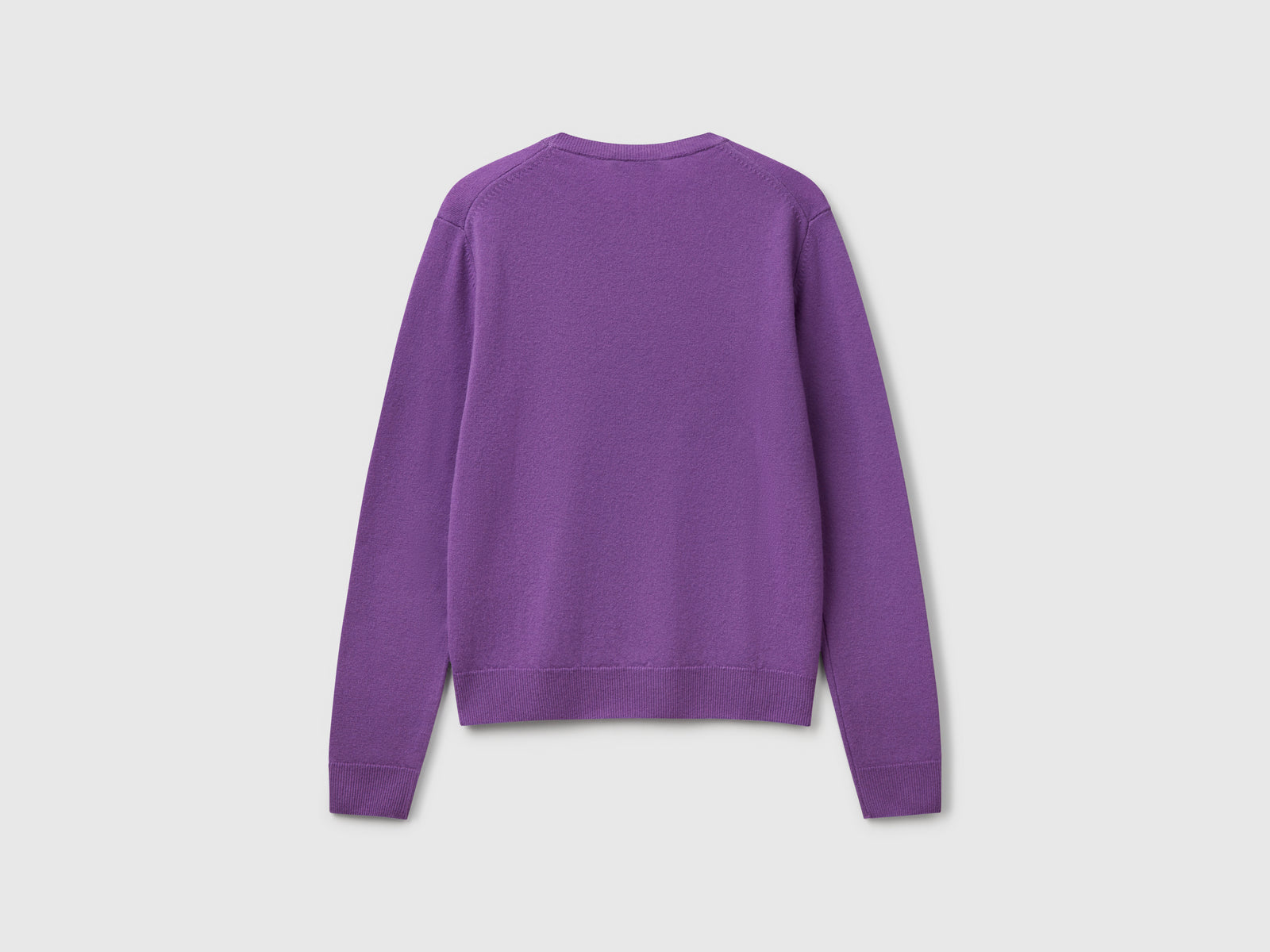Maglia girocollo in lana Merino da donna viola 2 | Benetton Outlet
