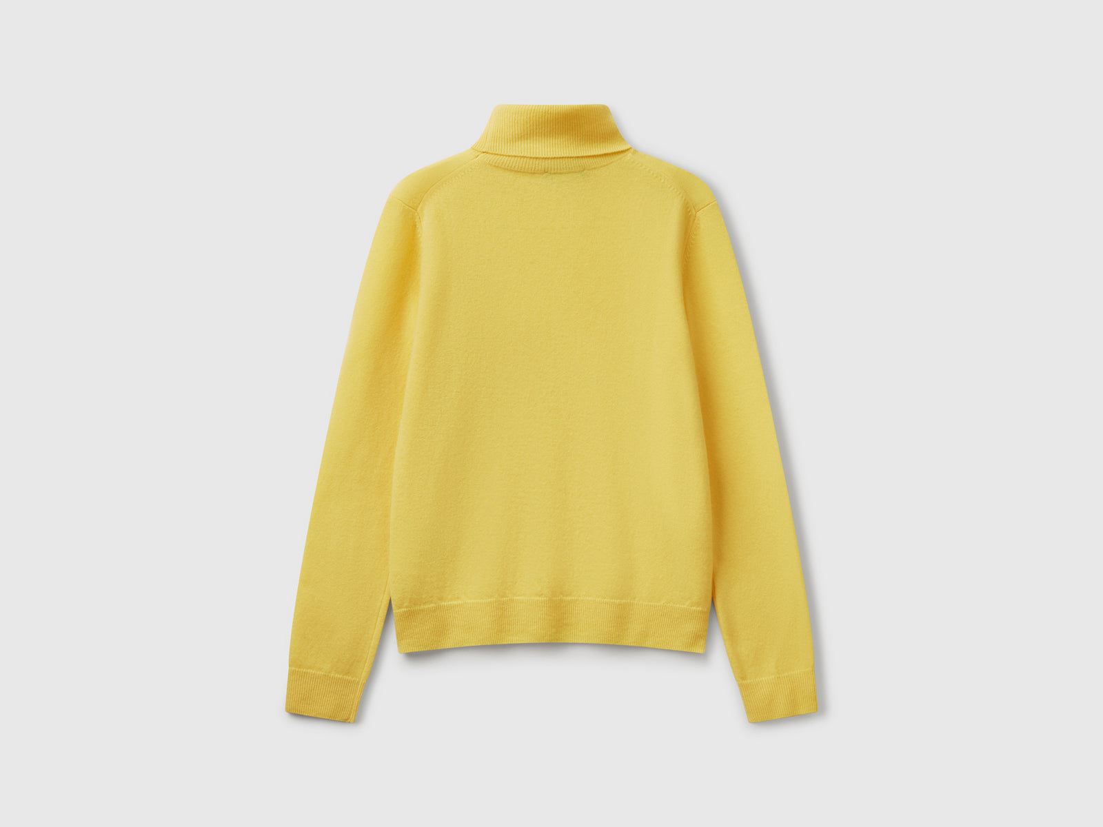 Pure Merino Wool Turtleneck Sweater da donna giallo 2 | Benetton Outlet