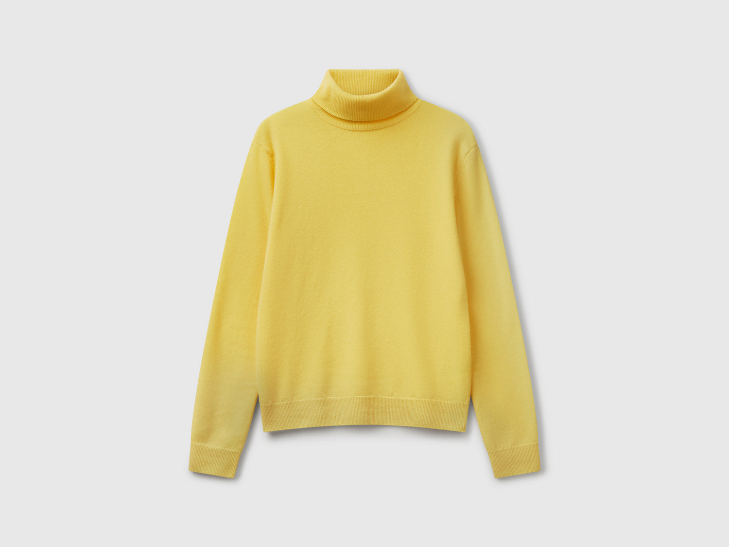 Pure Merino Wool Turtleneck Sweater da donna giallo | Benetton Outlet