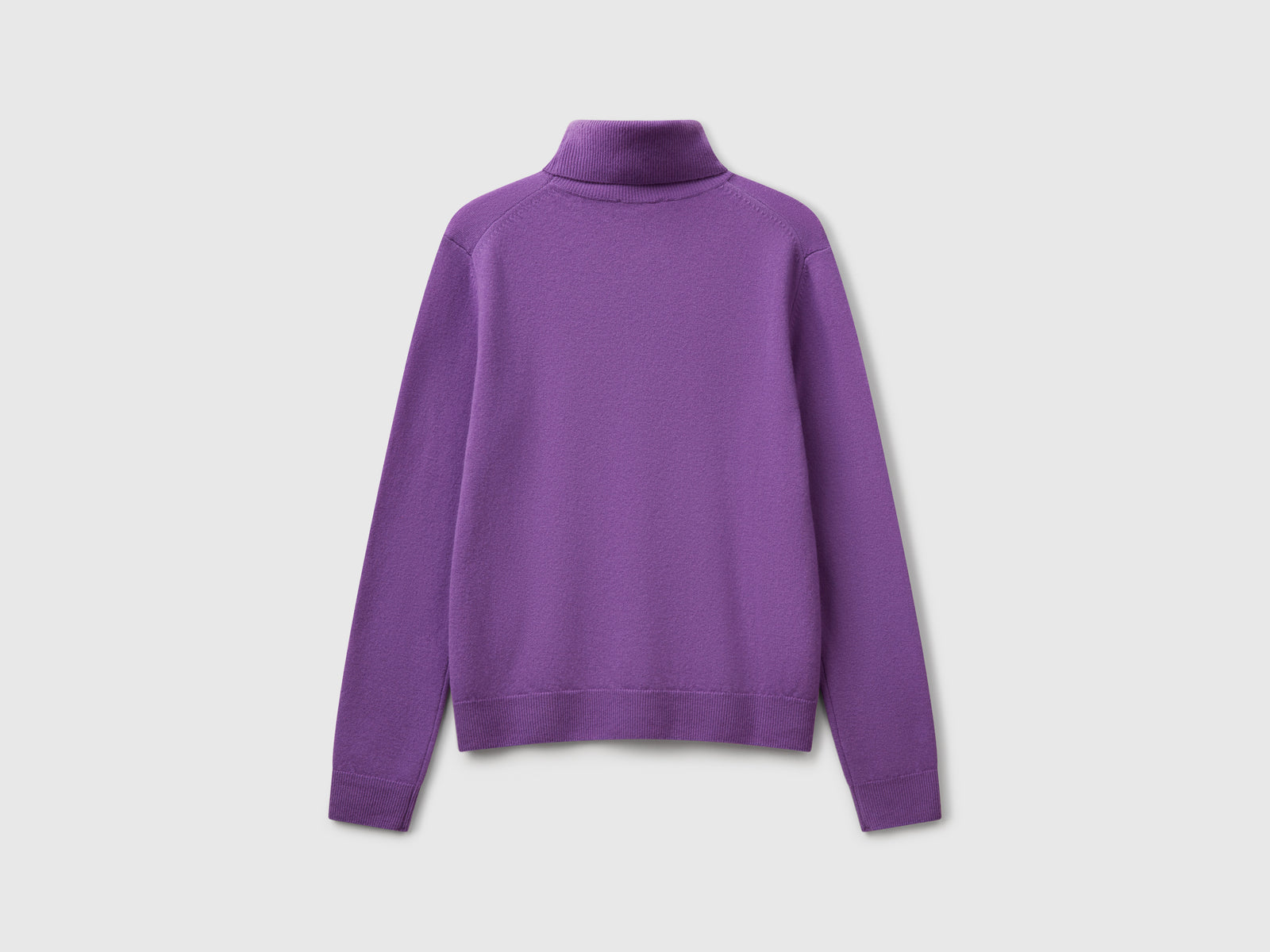 Maglione dolcevita in pura lana Merino da donna viola 2 | Benetton Outlet