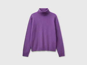 Maglione dolcevita in pura lana Merino