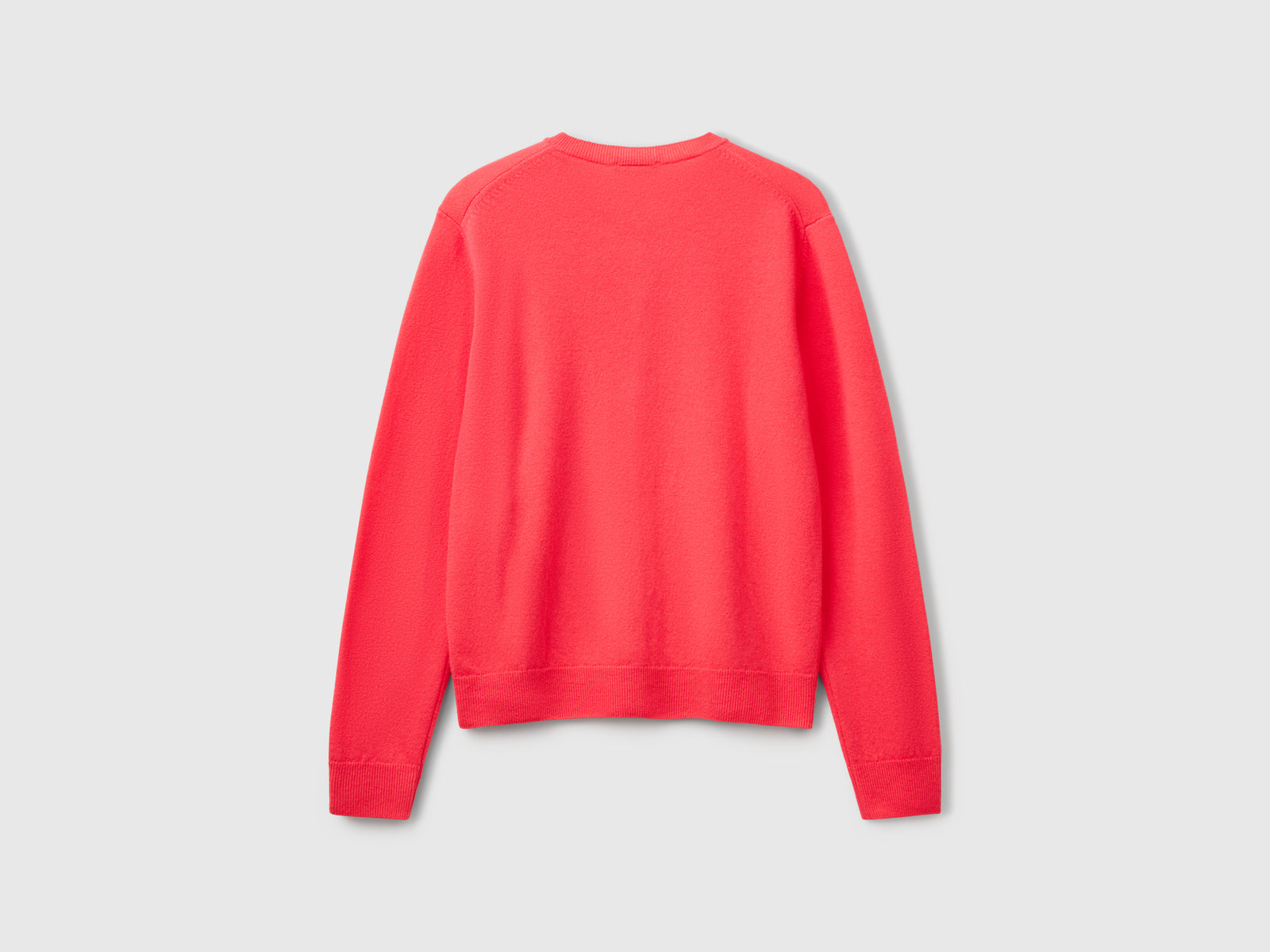 Cardigan girocollo in pura lana Merino da donna ciclamino 2 | Benetton Outlet