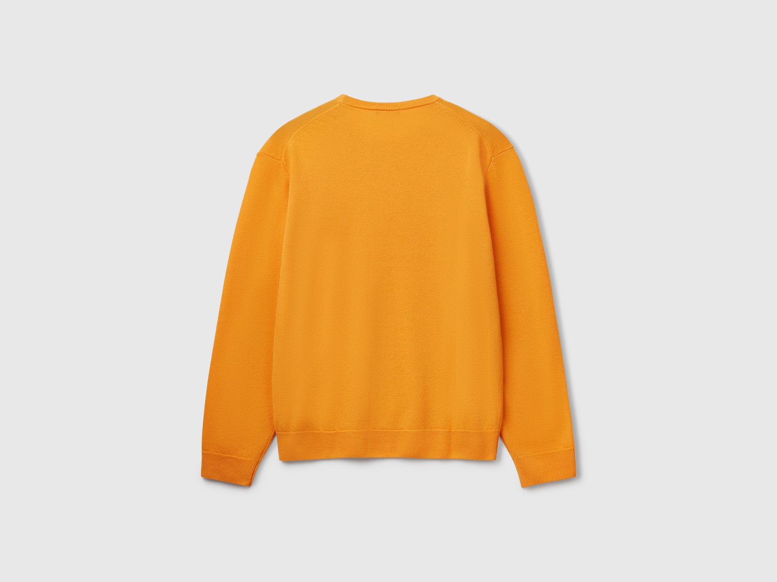 Maglia giallo ocra in pura lana Merino da uomo senape 2 | Benetton Outlet