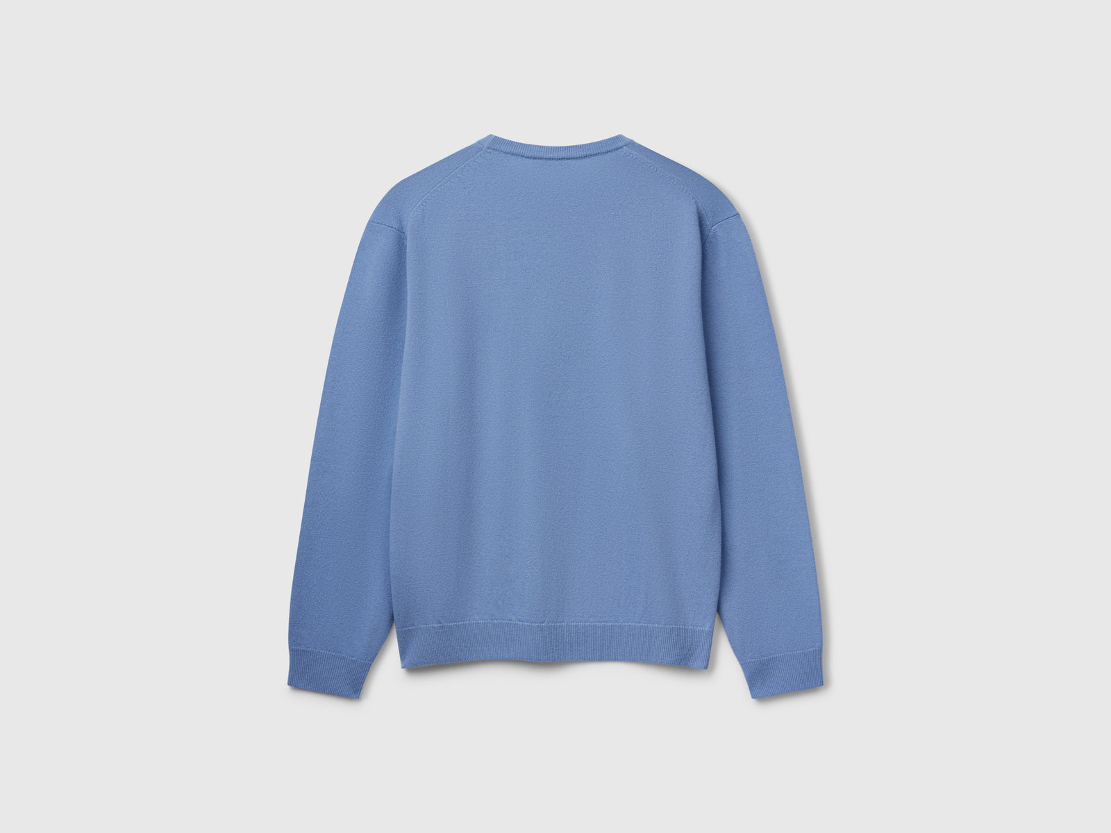 Maglia carta da zucchero in pura lana Merino da uomo azzurro 2 | Benetton Outlet