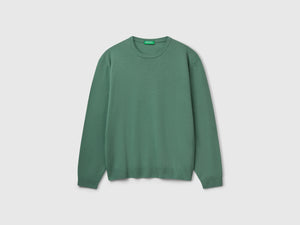 Maglia verde bosco in pura lana Merino