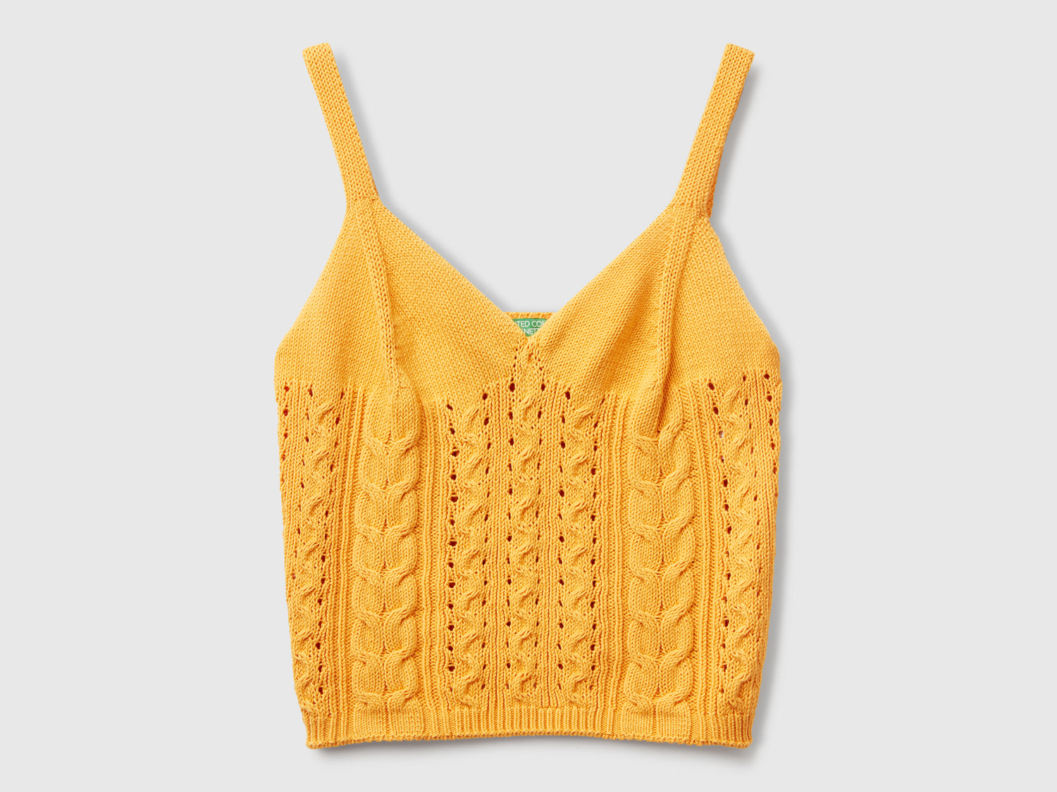 Top crochet da donna giallo | Benetton Outlet