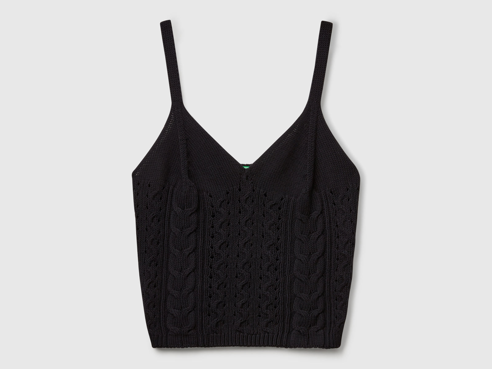 Top crochet da donna nero | Benetton Outlet