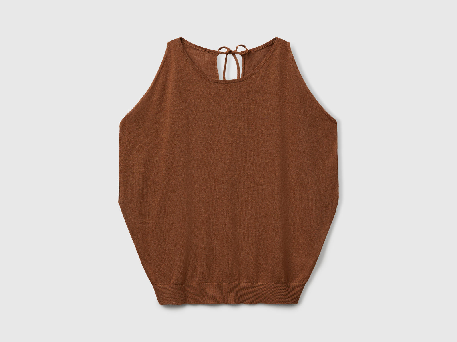 Reversible linen blend sweater da donna marrone | Benetton Outlet