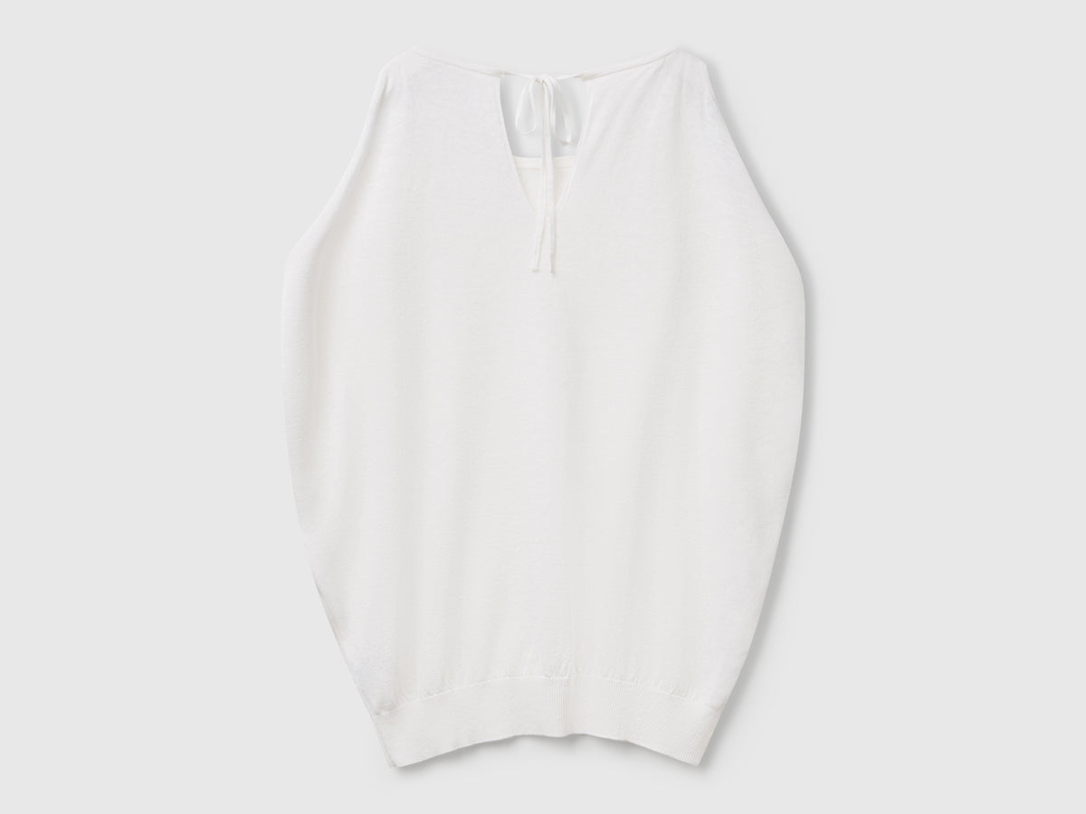 Reversible linen blend sweater