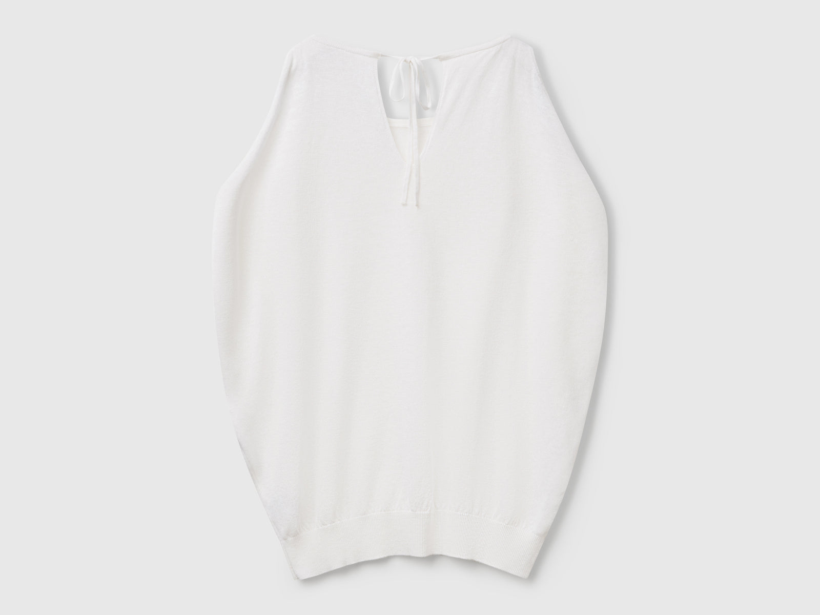 Reversible linen blend sweater da donna bianco 2 | Benetton Outlet