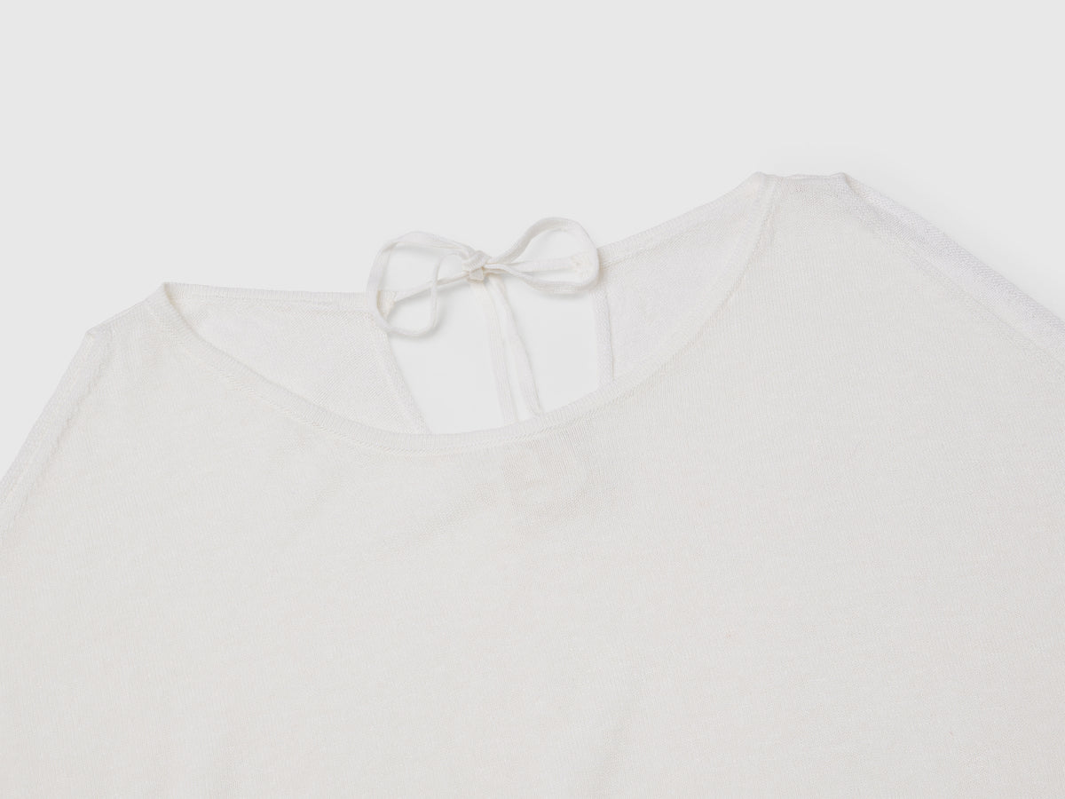 Reversible linen blend sweater
