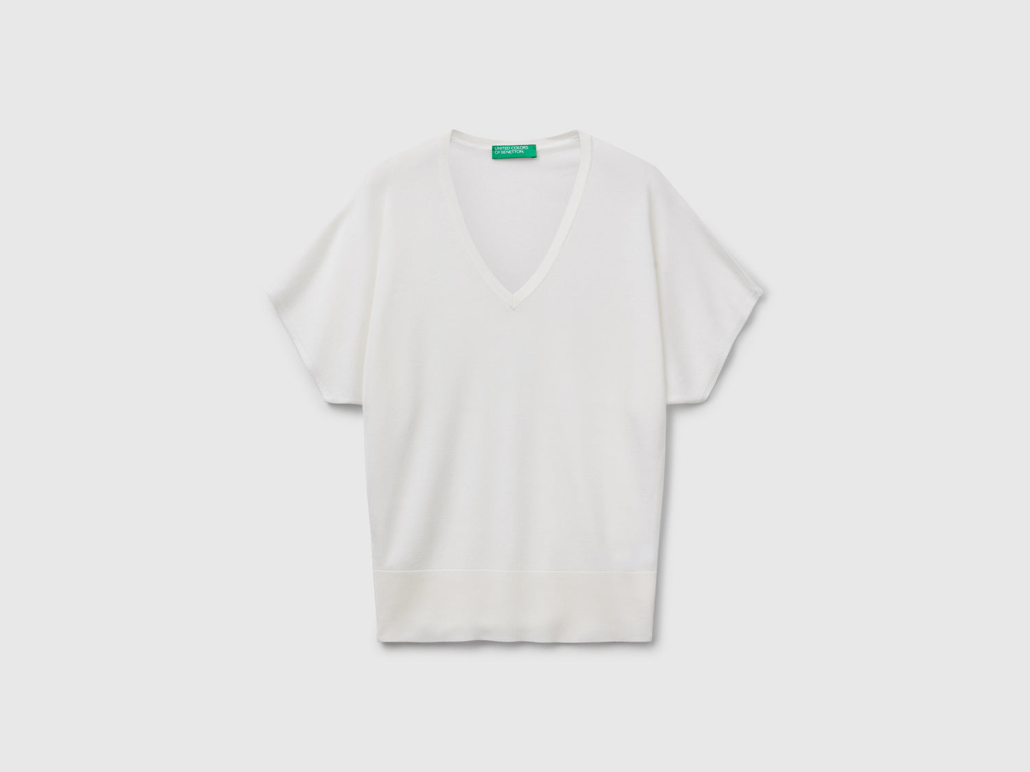 Maglia a manica corta da donna bianco | Benetton Outlet