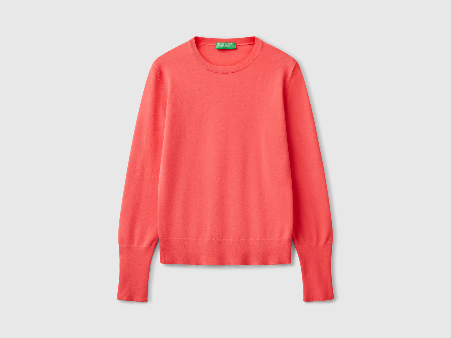 Suéter ajustado en mezcla de viscosa da donna fucsia | Benetton Outlet
