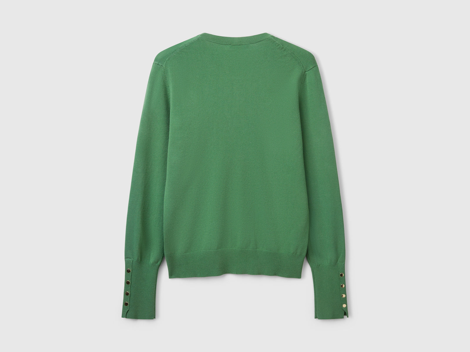 Slim-fit sweater in viscose blend da donna verde 2 | Benetton Outlet