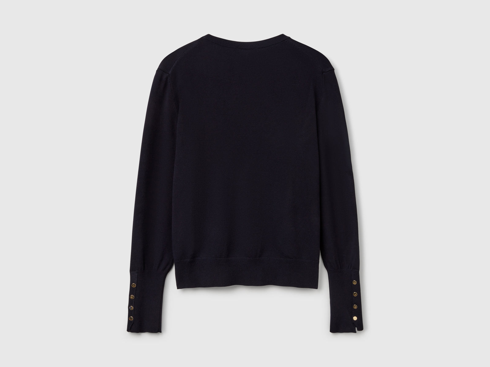Maglioncino slim fit in misto viscosa da donna blu scuro 2 | Benetton Outlet