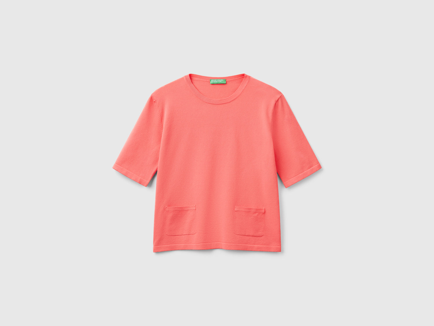 Maglioncino a manica corta da donna fucsia | Benetton Outlet