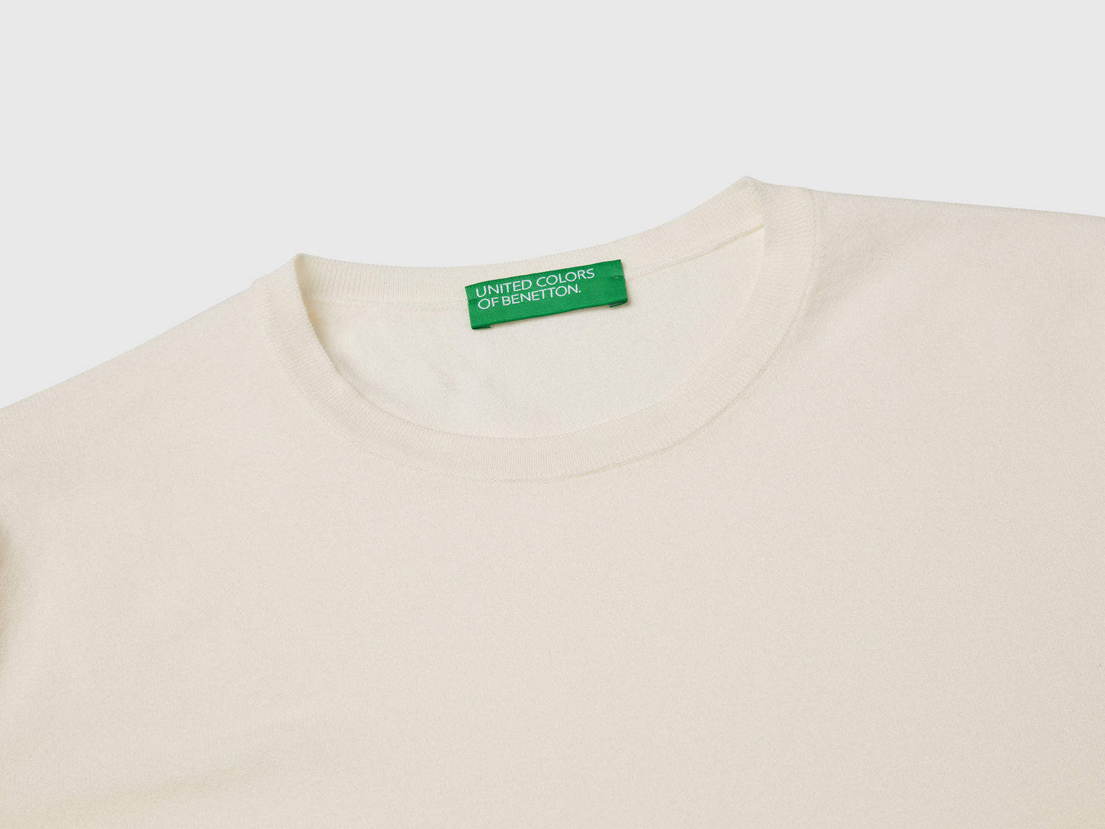 Maglioncino a manica corta da donna bianco 2 | Benetton Outlet