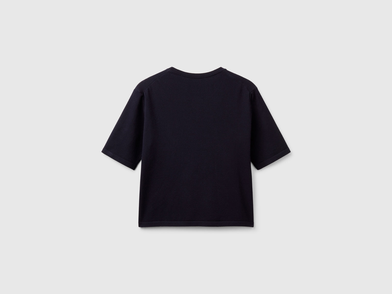 Maglioncino a manica corta da donna blu scuro 2 | Benetton Outlet